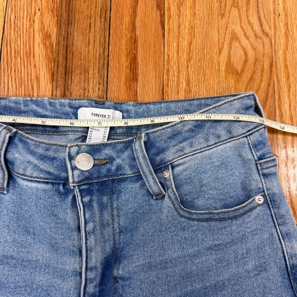 Forever 21 Light Blue Lace-Up Flare Jeans - Picture 3 of 10